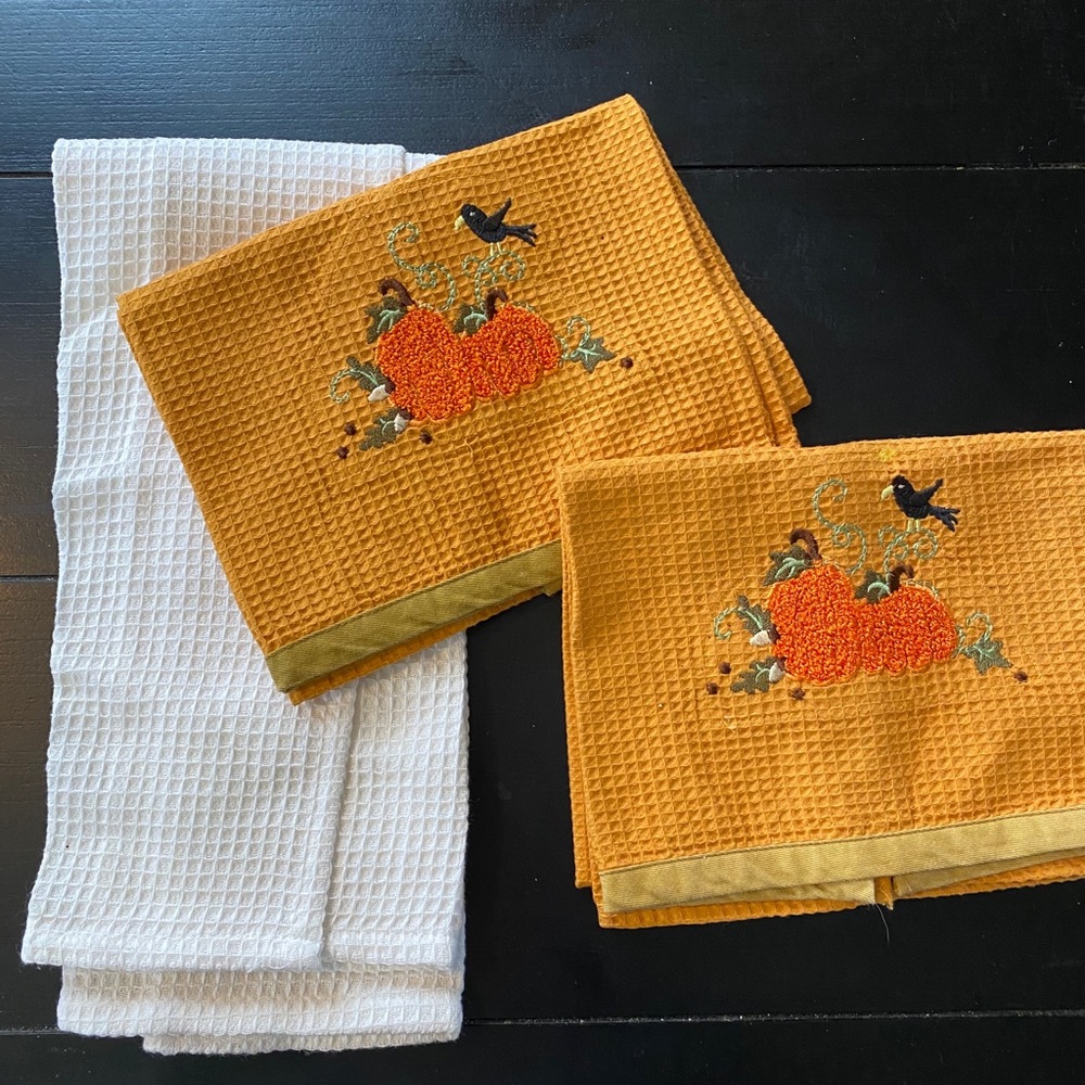 Set of 3 Fall Tea Towels